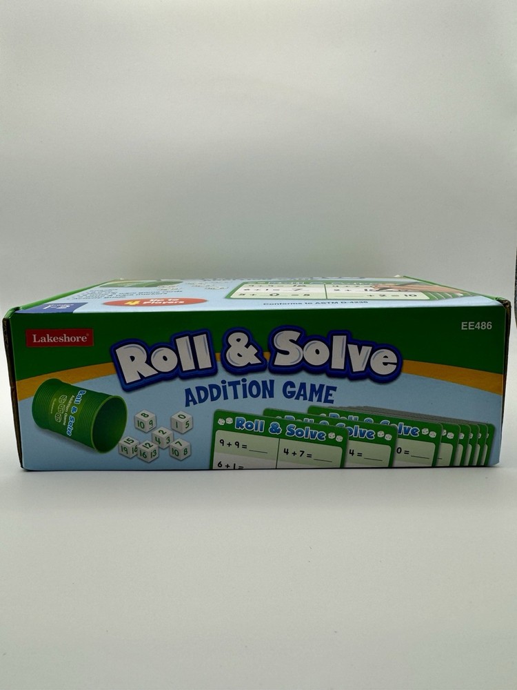Lakeshore-Roll & Solve Addition Game EE486 Open Box!!