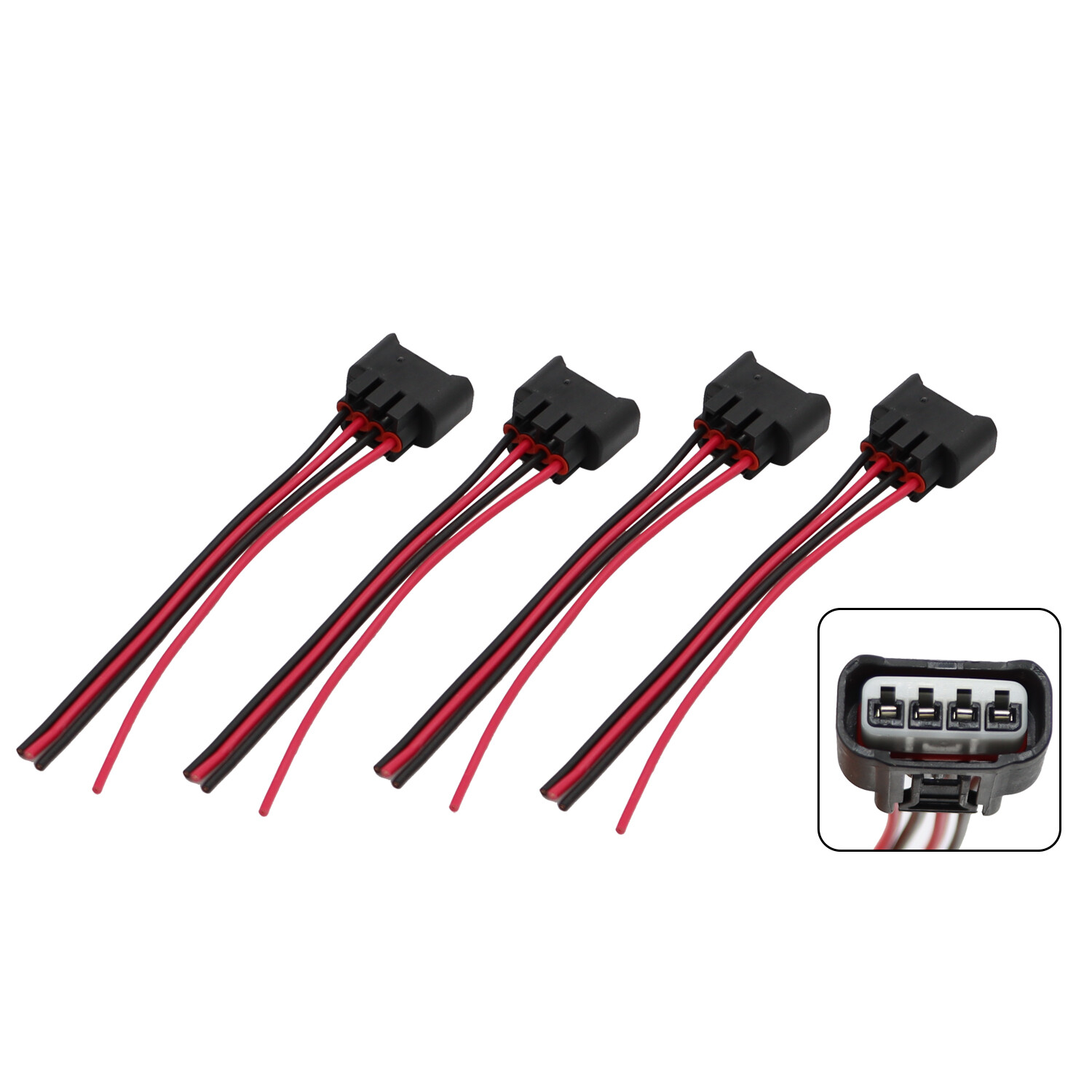 4PCS Ignition Coil Female Connector Plug Harness For 2002-2010 Toyota Camry 2.4L