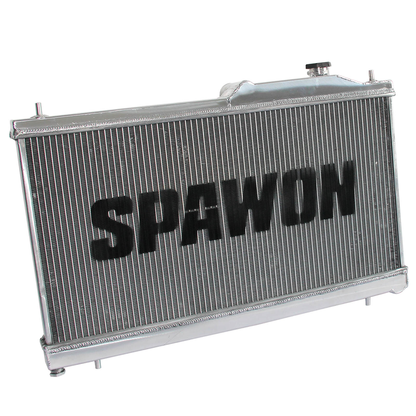SPAWON Radiator + Fan Shroud For Subaru Impreza WRX 2008-2014 2.0L 2.5L H4 MT