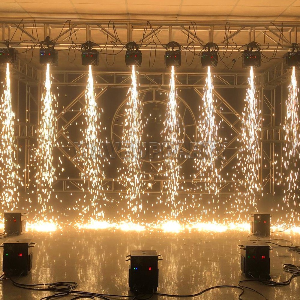 PAIDUN 750W Waterfall Cold Spark Machine DMX Remote Control Firework Show Effect