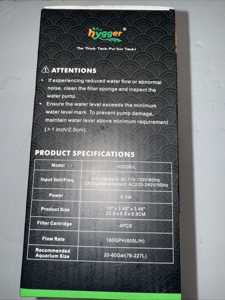 hygger Hexagonal Prisms Turtle Filter HG208-L
