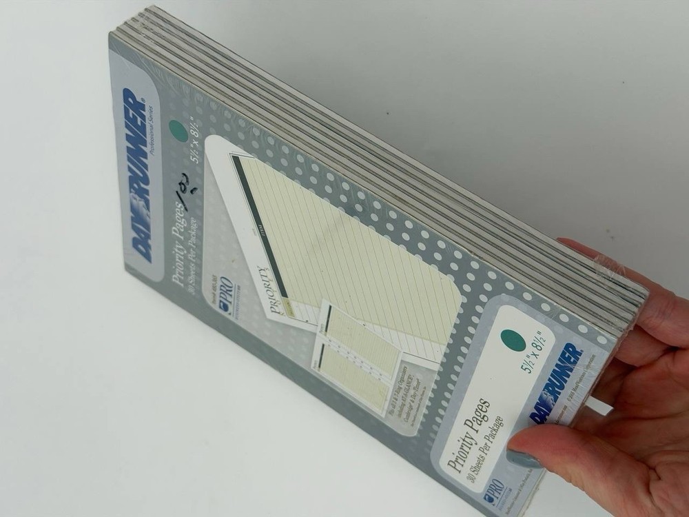 🔥 Vintage Day Runner Note Pad Lot Grid & Priority Pages Organizer NOS