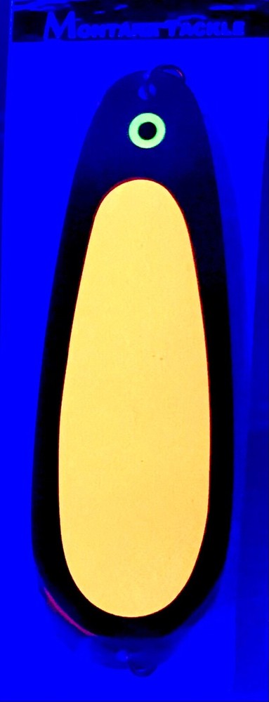 Kokanee Dodger: uv “FLO ORANGE” / nickel