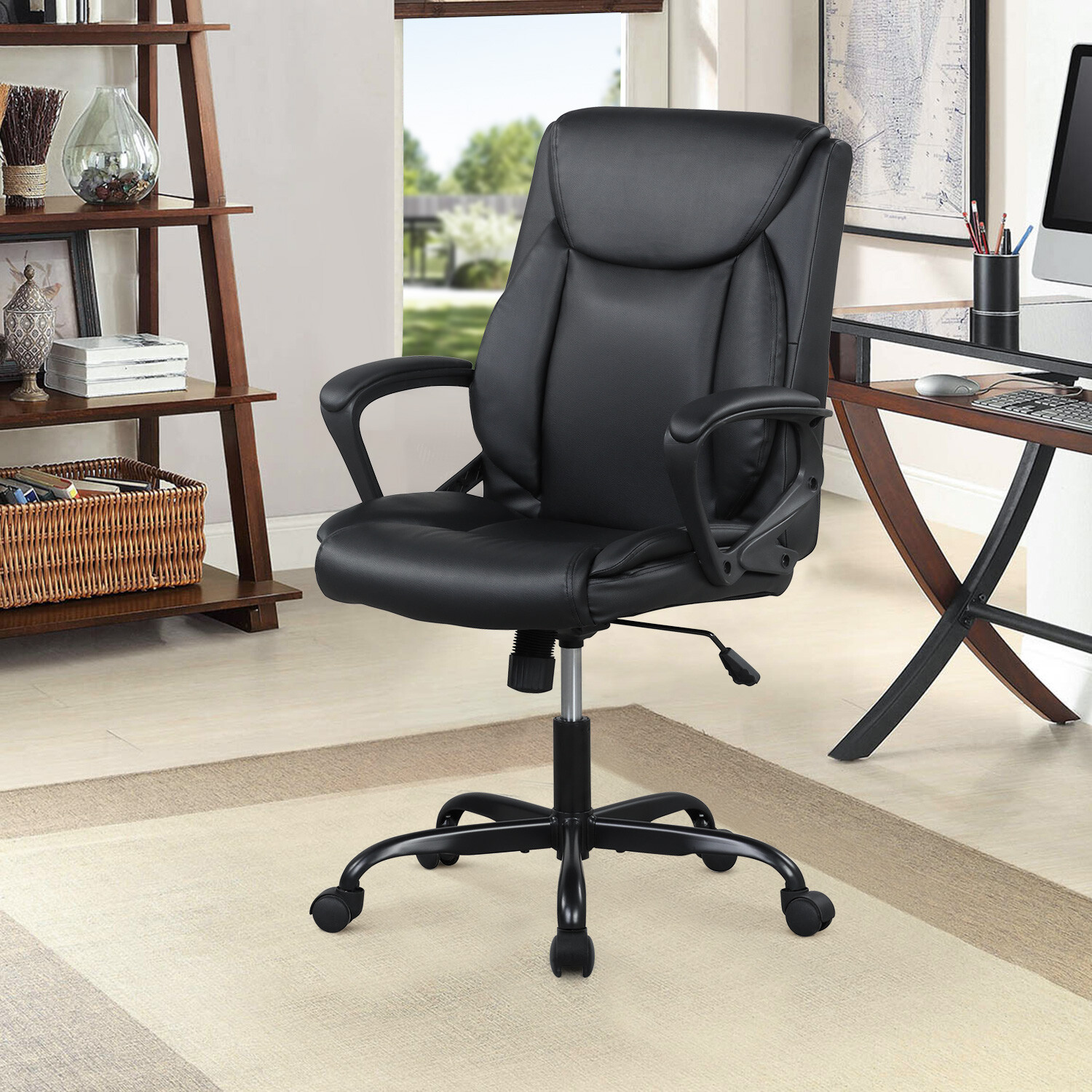 Home Office Chair Ergonomic Desk Chair PU Leather Task Chair