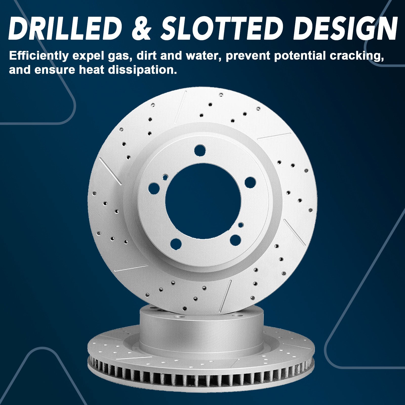 Front & Rear Drilled Disc Brakes Rotors for Dodge Durango Ram 1500 Aspen