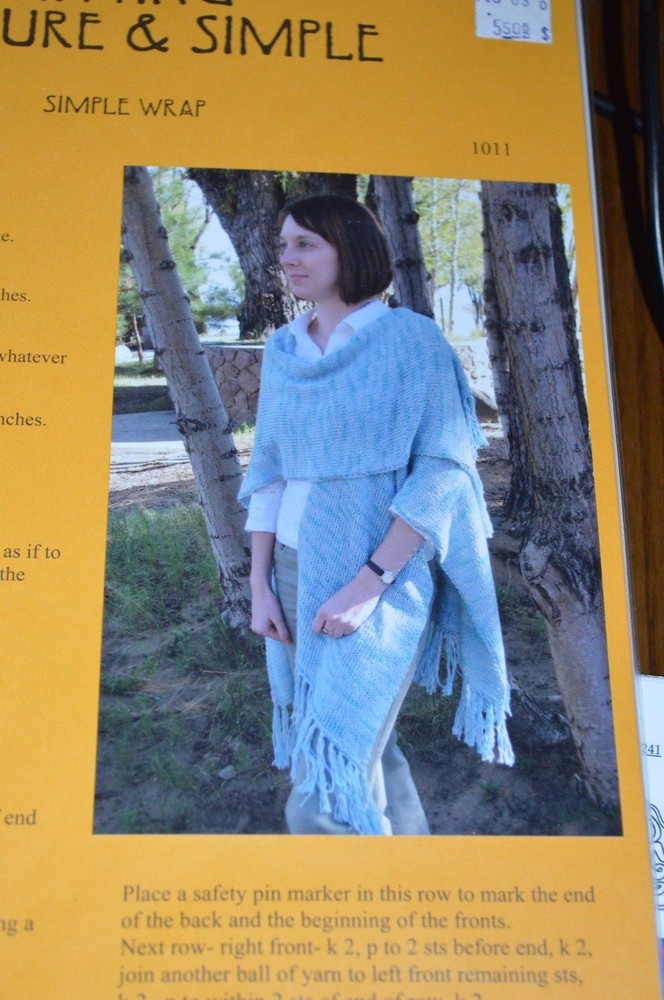 Knitting Pure & Simple Pattern 1011 Simple Wrap