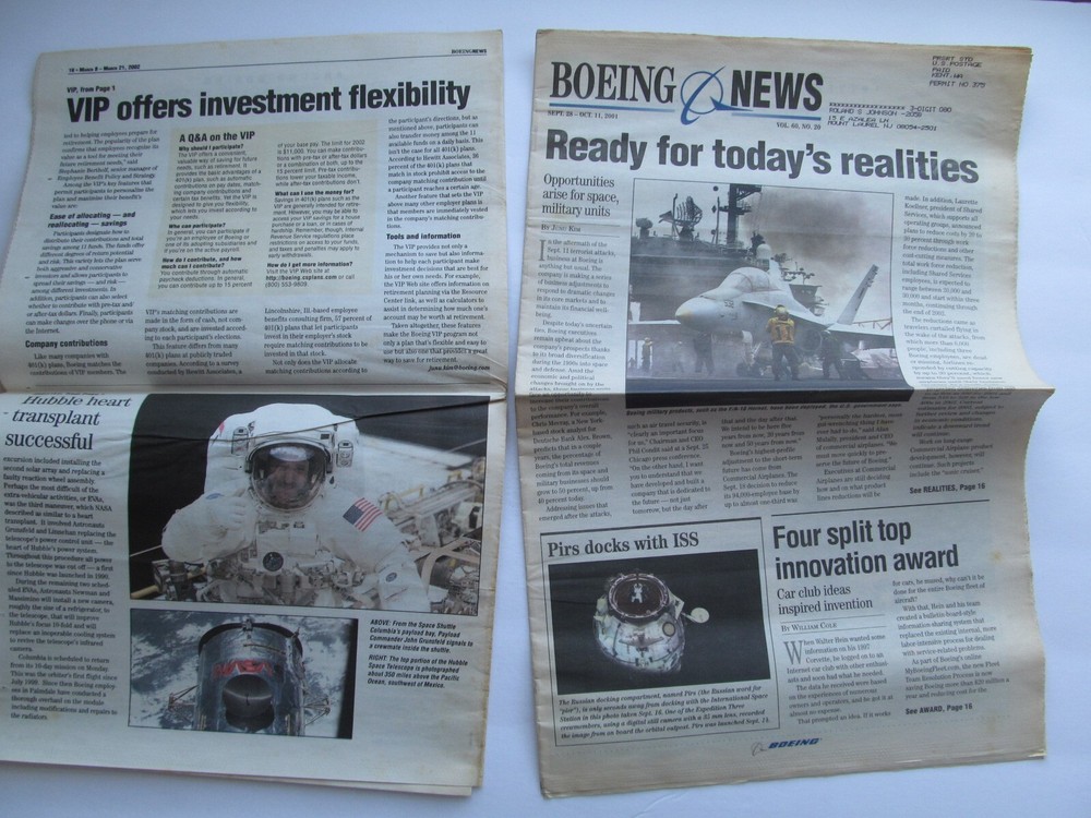 Boeing News (9 Issues) 2001-2002
