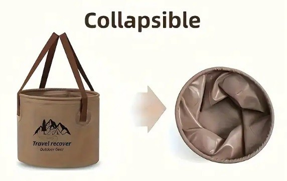 Camping Bucket Foldable 5 Liter Water Bucket Light and Portable