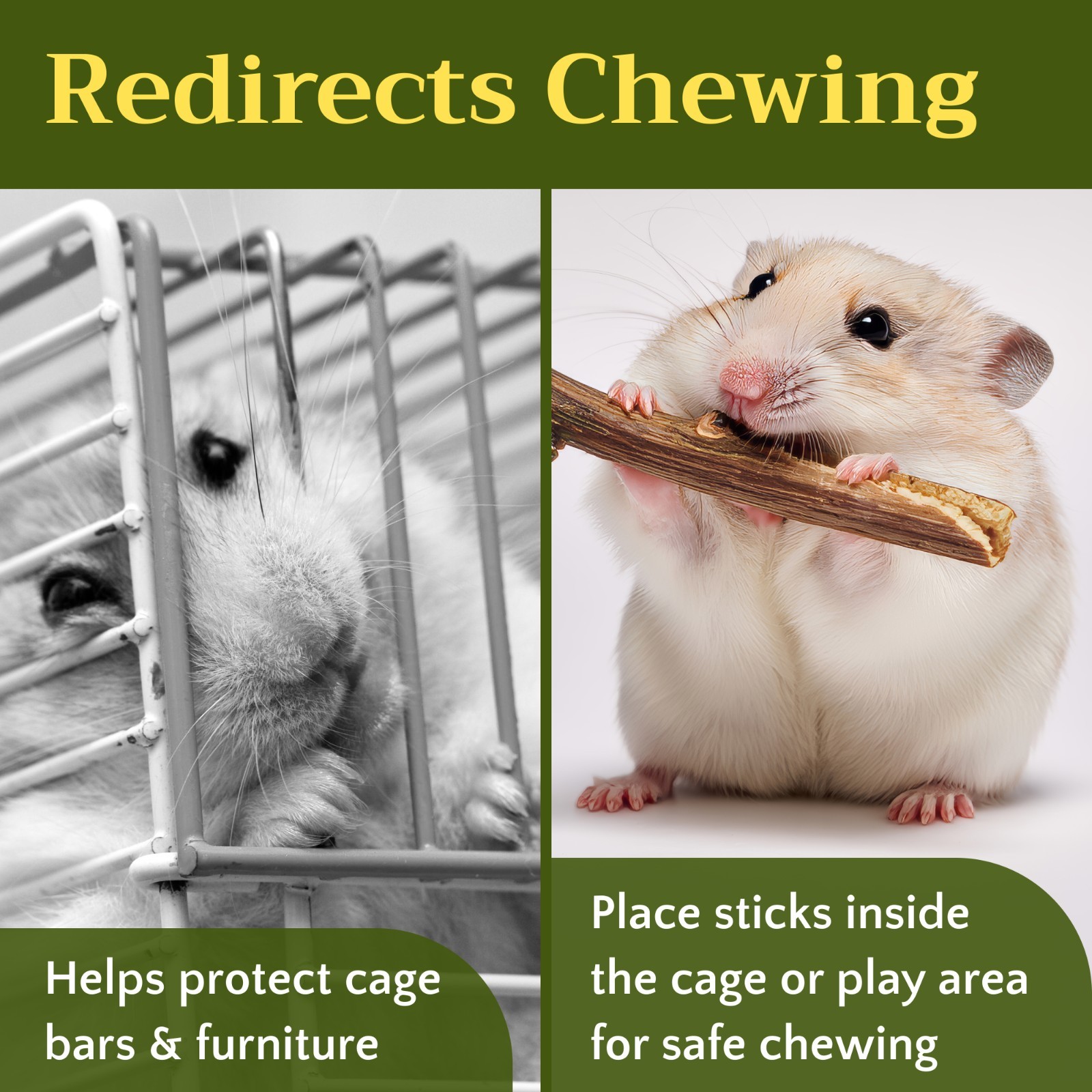 Apple Chew Sticks – Natural Wood for Rabbits, Hamsters, Guinea Pigs