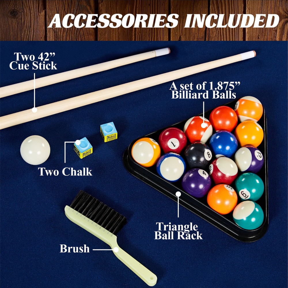 Barrington 60 Arcade Billiard Compact Design Pool Table Accessories Small Spaces