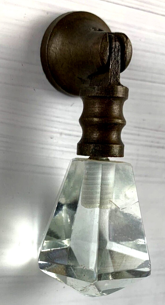 Brass Drawer Pull Handle Teardrop Glass Diamond Crystal Cabinet Knobs Hardware