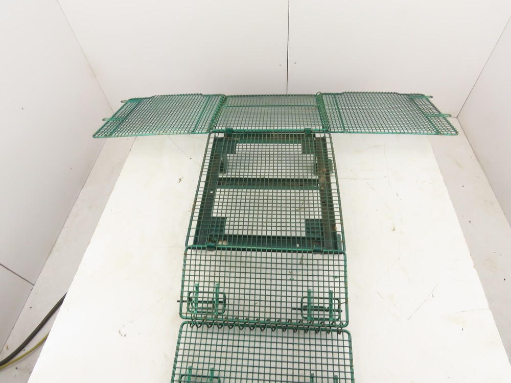 Miniature Collapsible Folding Stackable Industrial Wire Baskets 18"x20"x16"Green