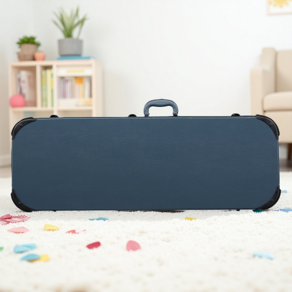 Electric Guitar Hardshell Case Fits ST Style - Round-Edge Padded Lockable Blue