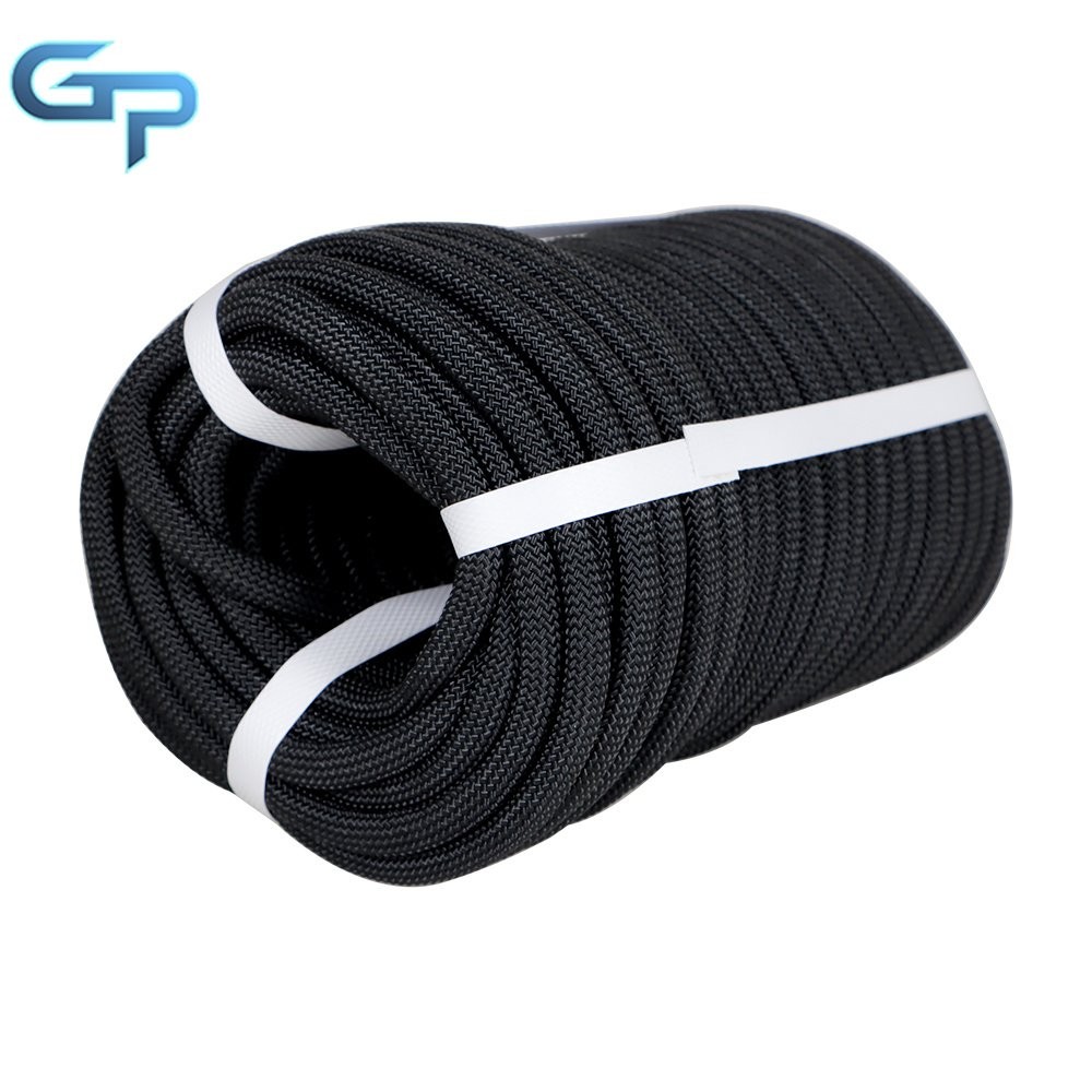 Rope 3520Lbs 3/8" × 100' Black High Strong Pulling Braided Polyest Rope