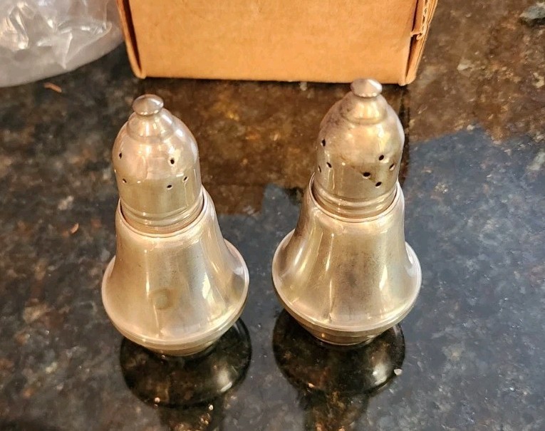 Vintage Sterling Duchin Set of Weighted Salt And Pepper Shakers
