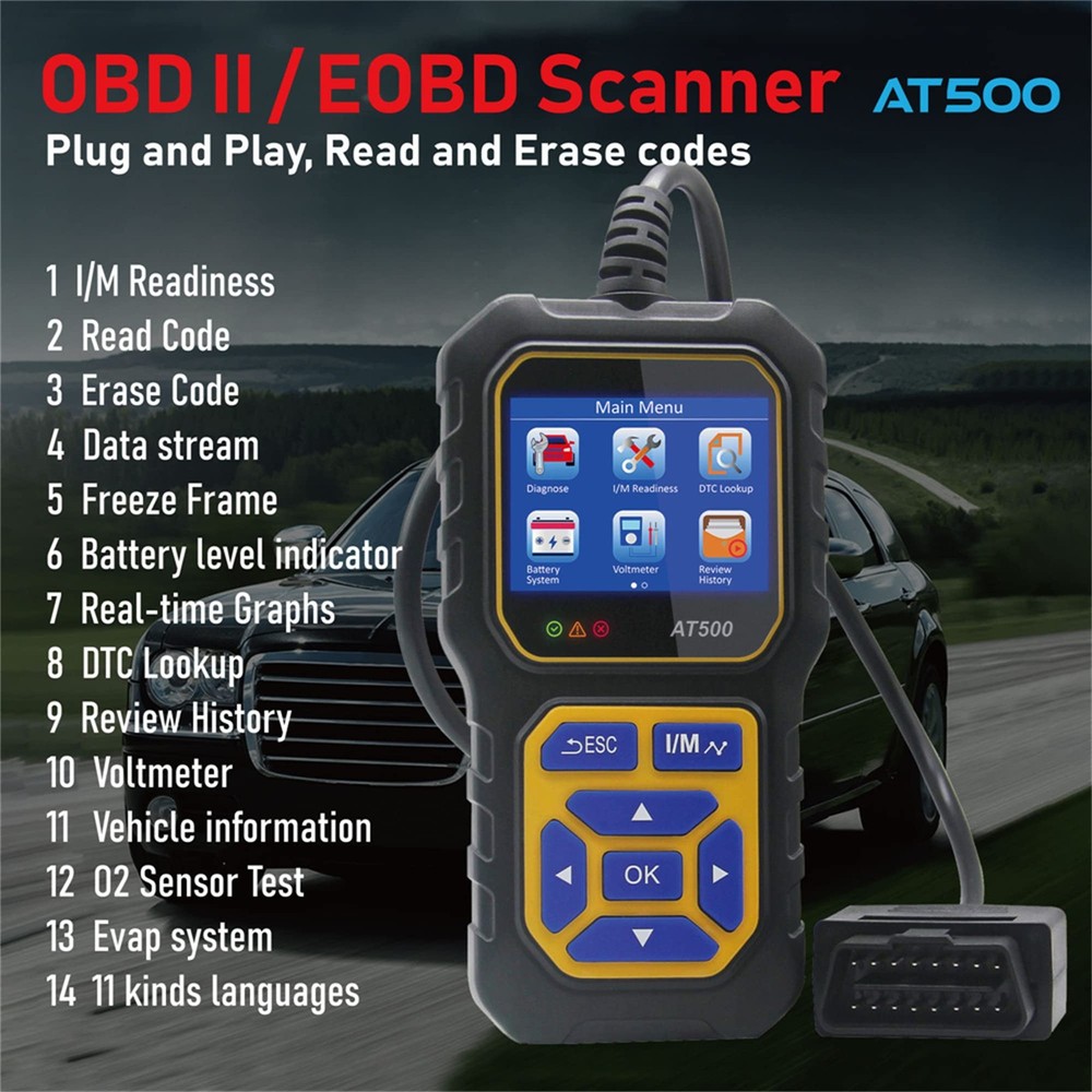 Diagnostic Scanner Code Reader Engine Tool Fault for OBD II Protocol 996-UP Car