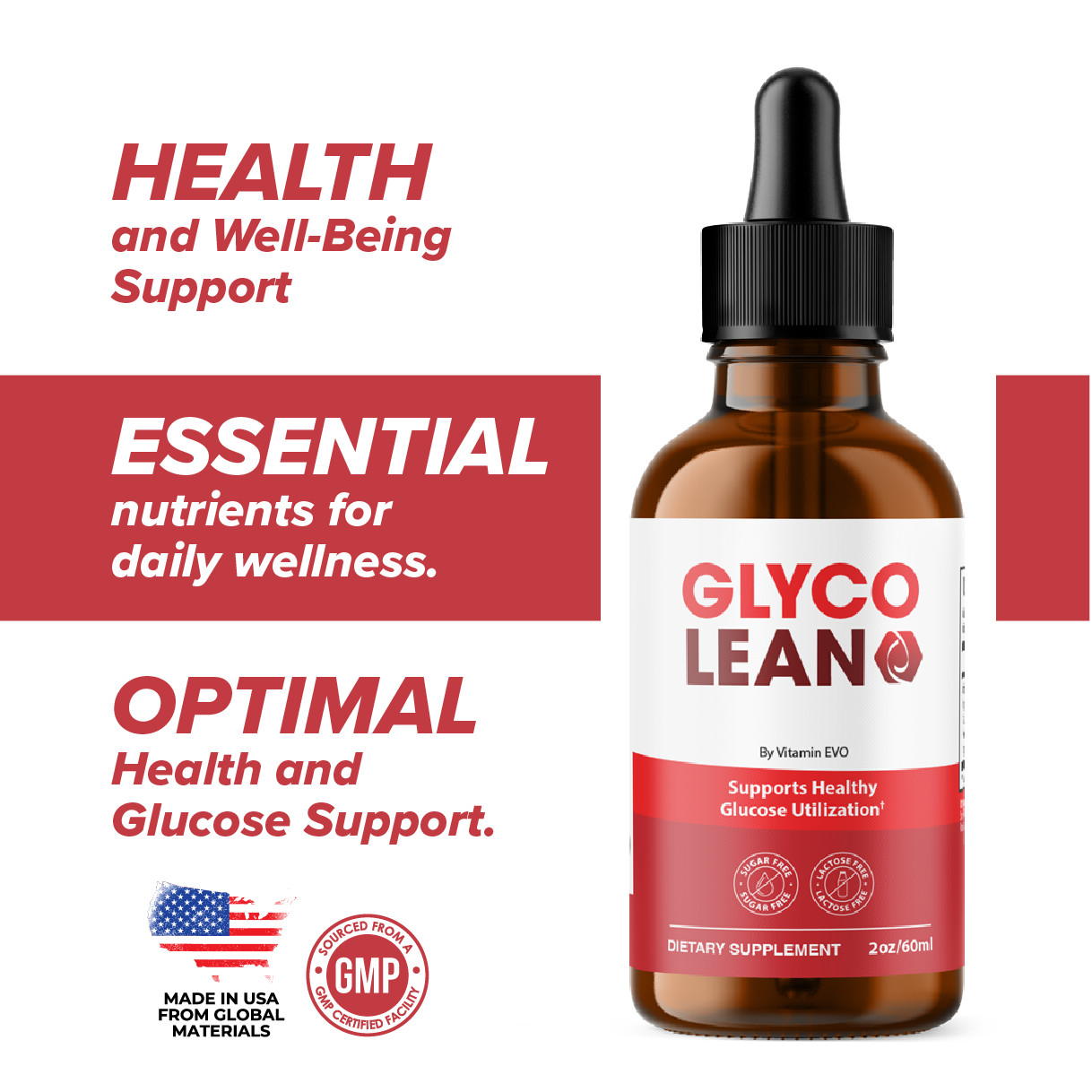 Glyco Lean Drops, GlycoLean Blood Support Advanced Formula (30 Servings)