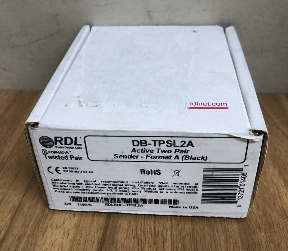 RDL DB-TPSL2A Active Two-Pair Sender - Twisted Pair Format-A