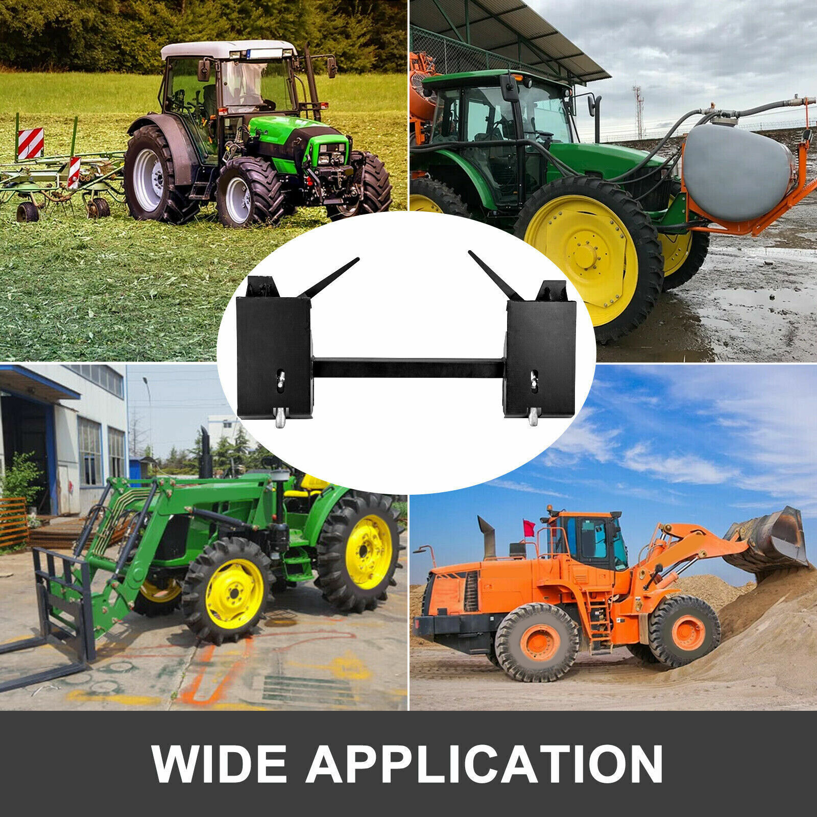 3500 lbs Quick Tach Conversion Adapter Latch Fit Global John Deere To Skid Steer