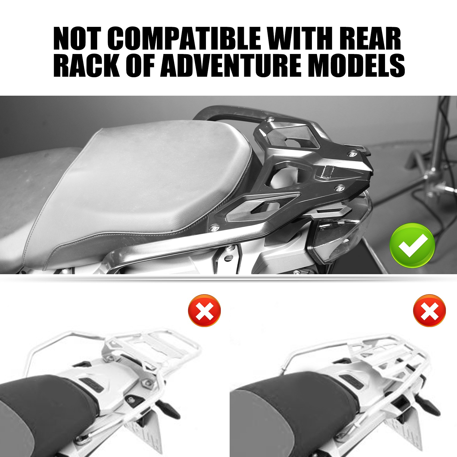 NICECNC For BMW R1250GS 2019-2023 Rear Tail Storage Rack Cargo Luggage Storage