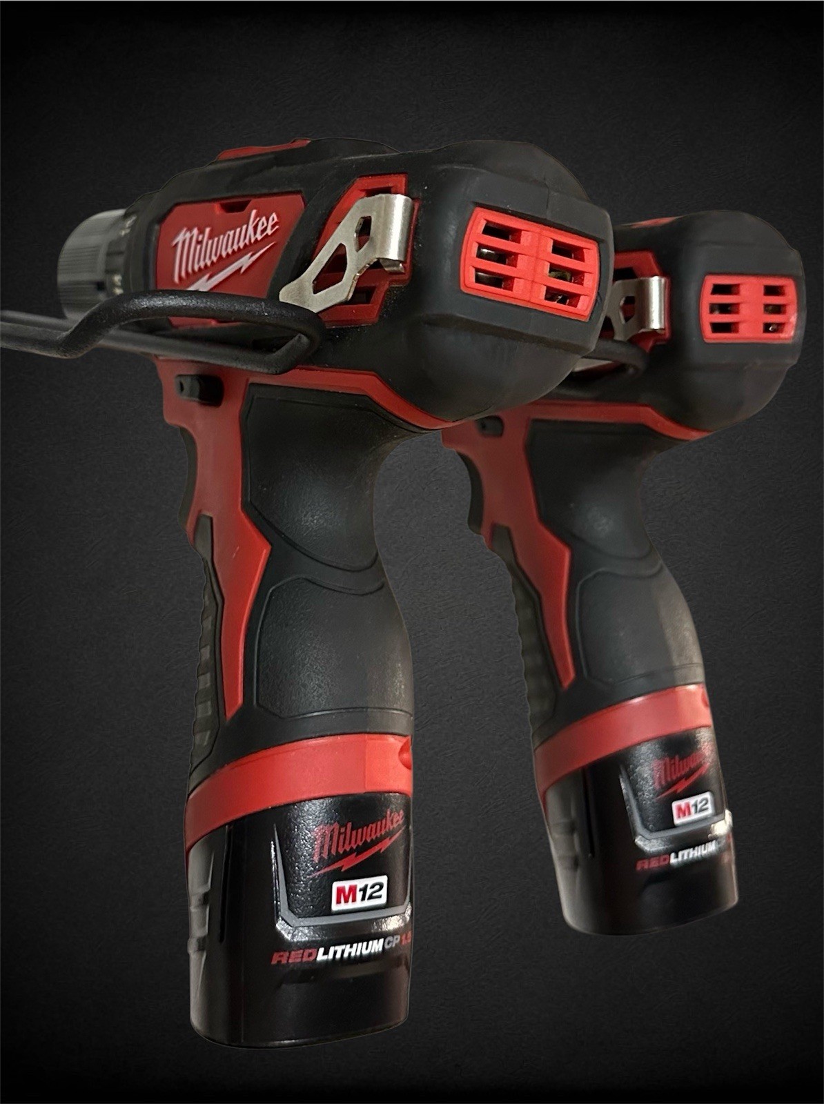 Milwaukee M12 Combo Kit Two Drills, Two Batteries, One Charger, Bag Not Included