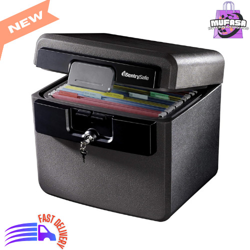 SentrySafe Fireproof and Waterproof Safe, Folder and Document Box with Key Lock