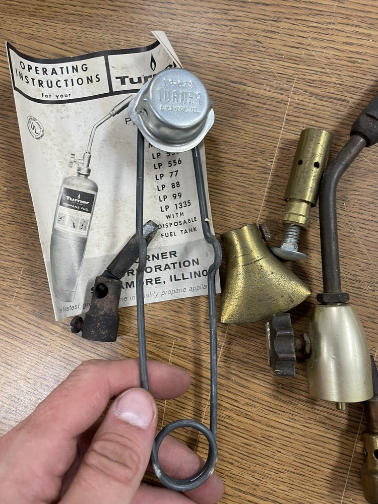 Vintage Turner Propane Torch Kit Attachments BLN