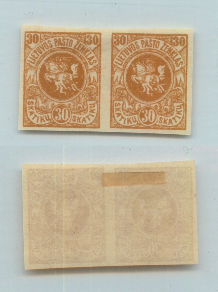 Lithuania 1919 SC 53 mint imperf horizontal pair . g1463