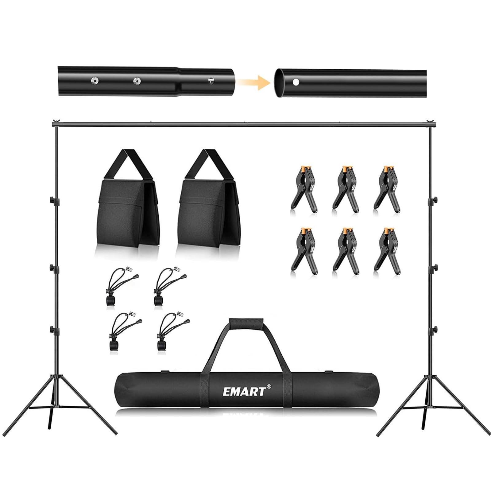 Photo Backdrop Stand Kit 8.5x10ft Adjustable Frame Banner Background Holder