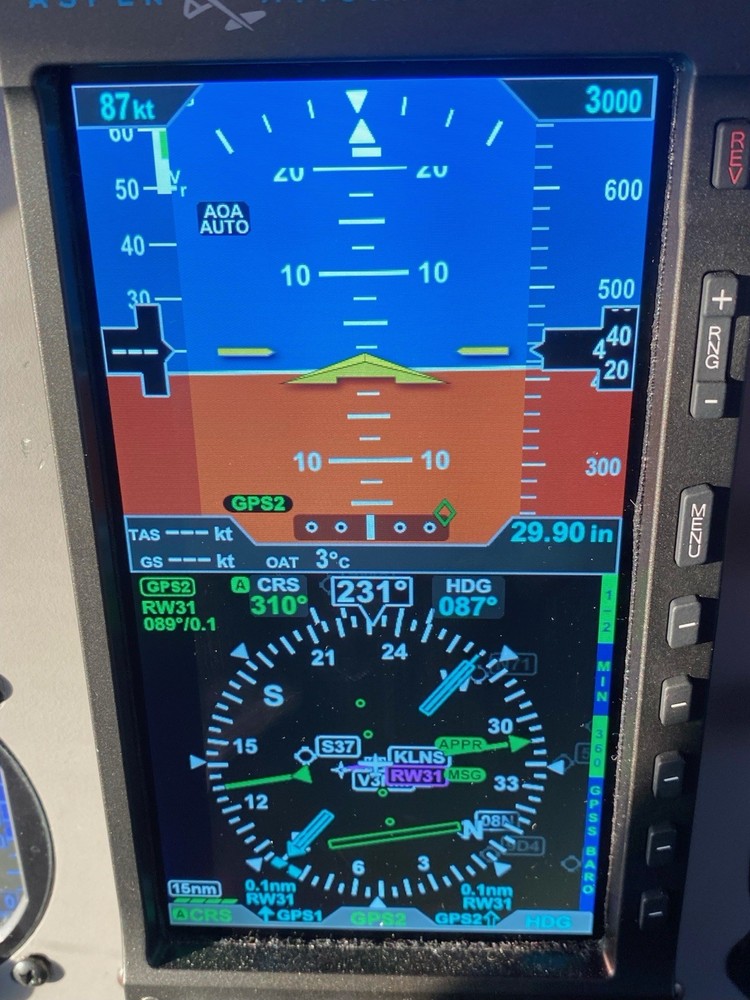 Aspen EFD1000 with EAA100/GPS Ant/ ACU and Config Module