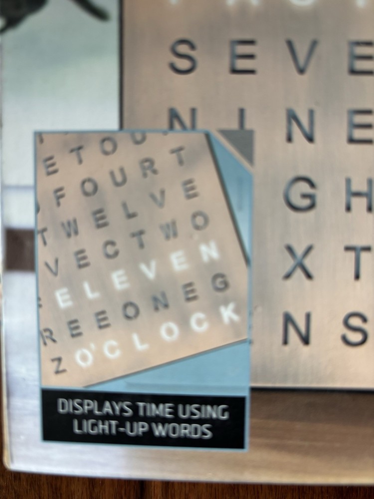 Sharper Image LED Word Clock Pro Copper Finish Works