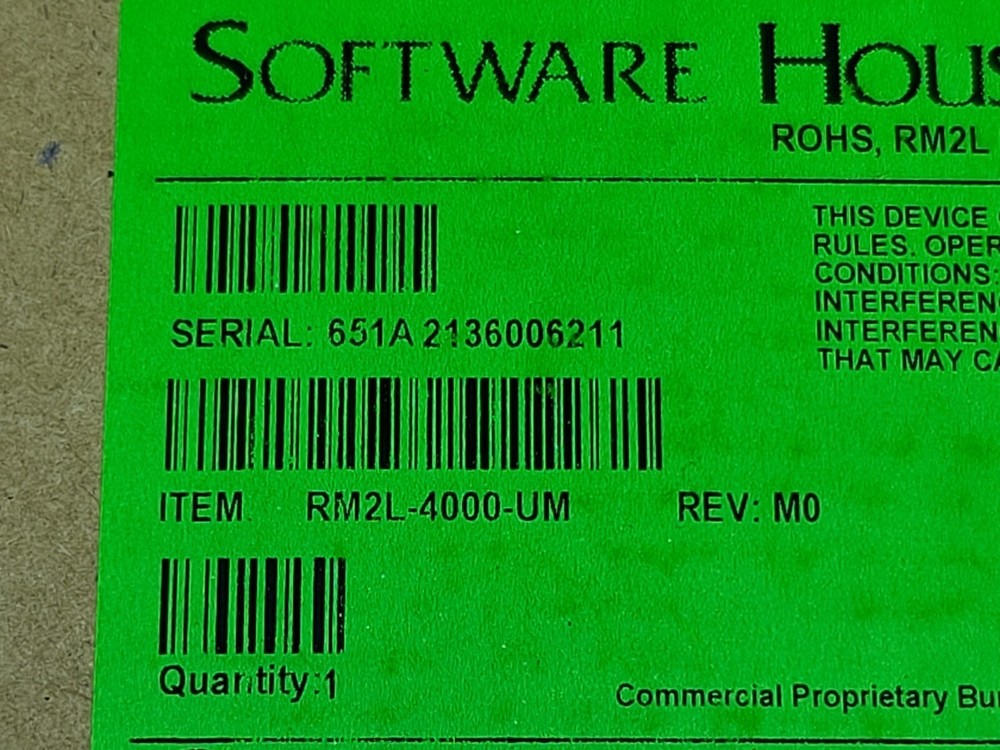 SOFTWARE HOUSE RM2L-4000 MULTI READER W/KEYPAD,LCD