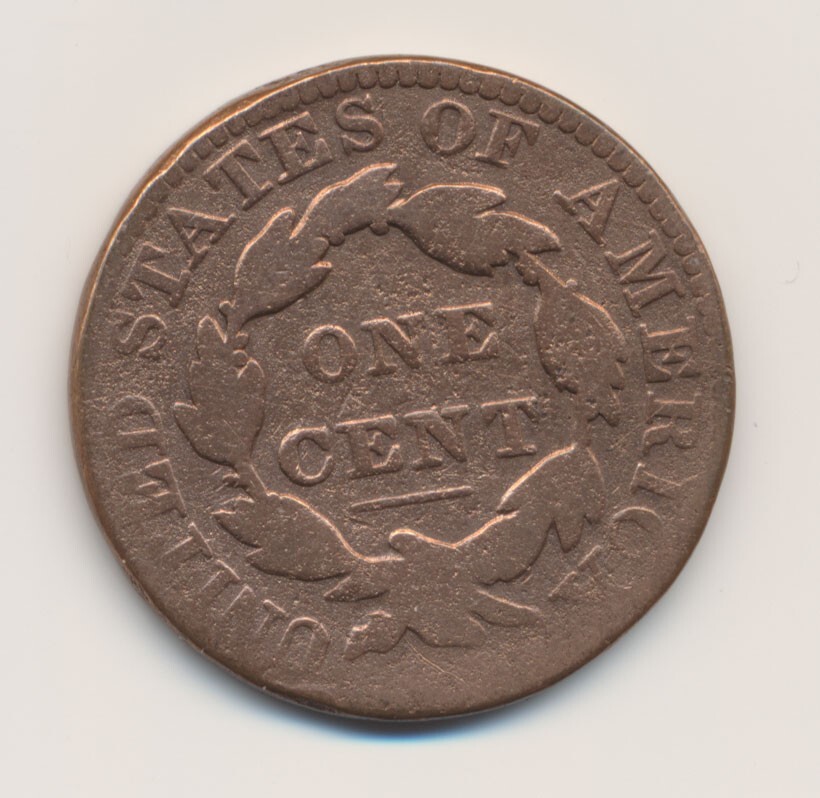 1830 Matron Head 1c Coronet Large Cent A