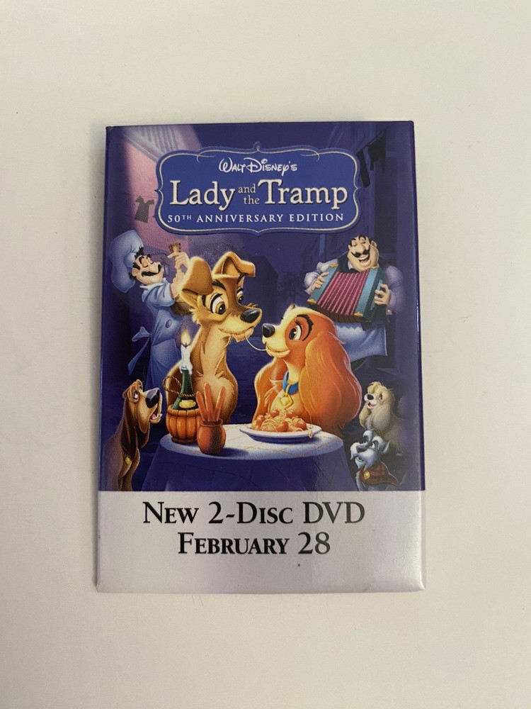 Lady And The Tramp Pin Back Button P15