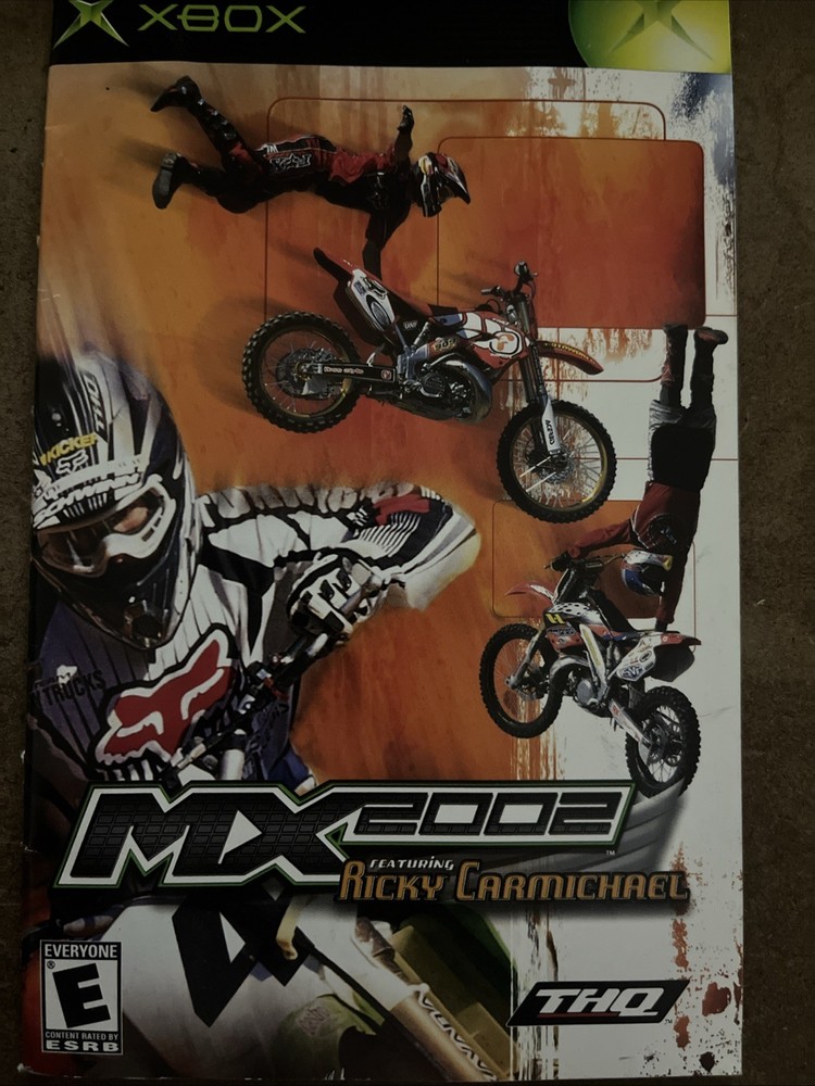 MX 2002 Featuring Ricky Carmichael (Microsoft Xbox, 2001) Manual Booklet Only
