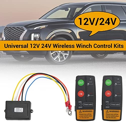 Electric Winch Controller, Winch Remote Control Kit 75ft Range 12V 24V High
