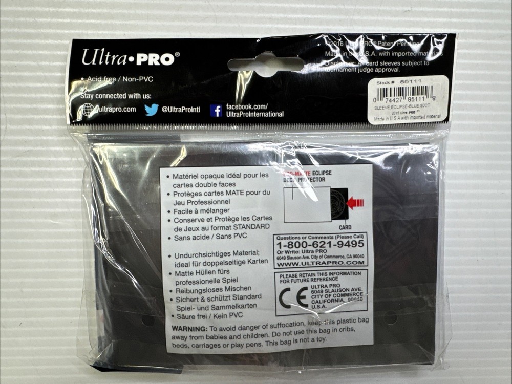 Deck Protectors - Pro Matte - Eclipse Blue - Pack of 80