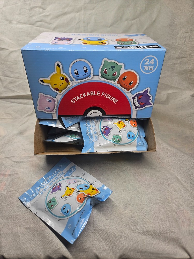 POKEMON Stackable FIGURE Set of 5 / Retail box Pikachu SQUIRTIE GENGAR MEW