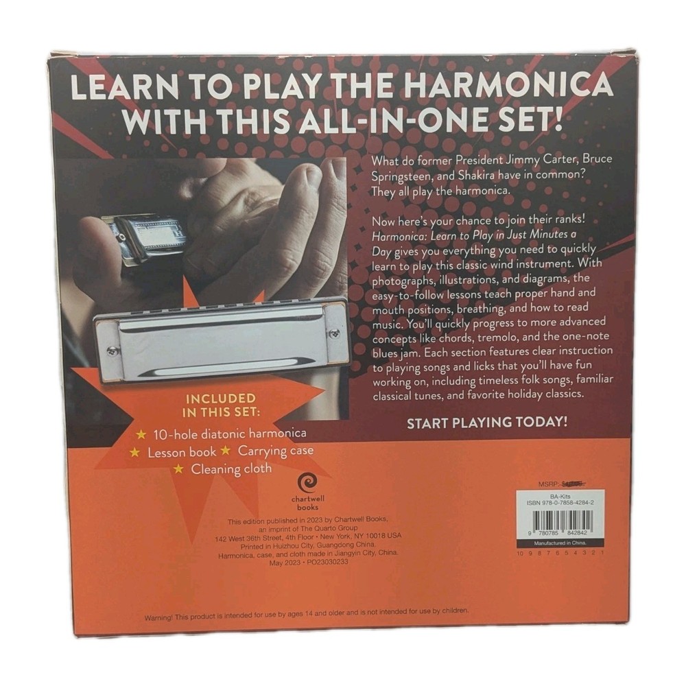 Harmonica All-in-One Set with 10-Hole Diatonic Book & Case