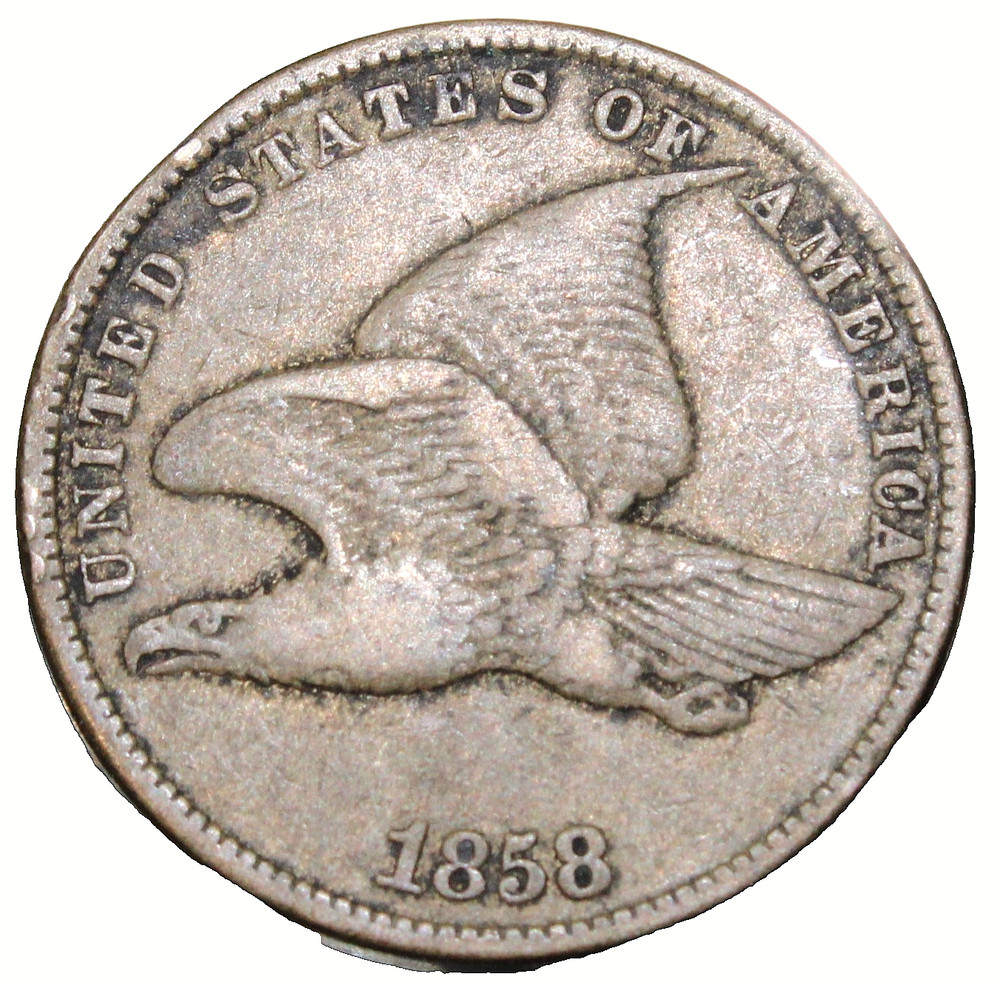 1858 Small Letters Flying Eagle Cent - Very Fine !!
