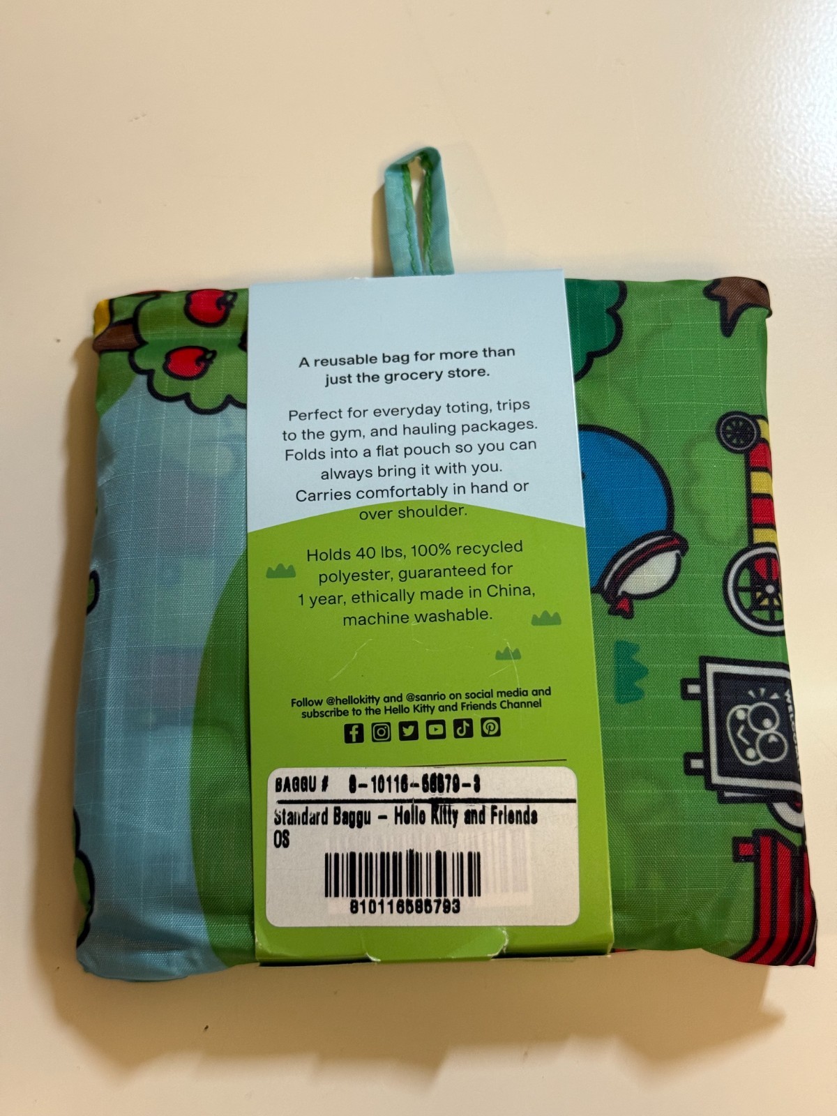 BAGGU HELLO KITTY & FRIENDS SCENE Standard Size Reusable Bag - NWT