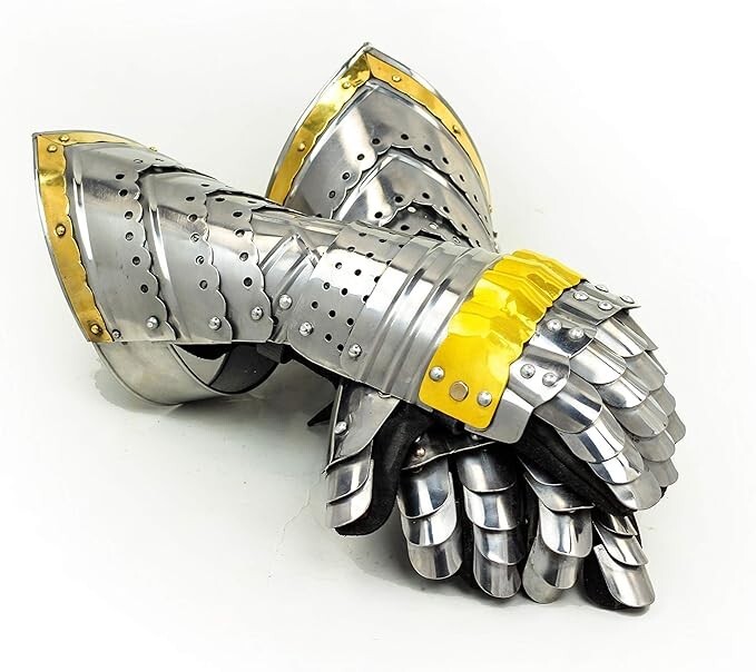 Medieval Warrior Gothic Knight Style Warrior Functional Gloves & Gauntlets gift