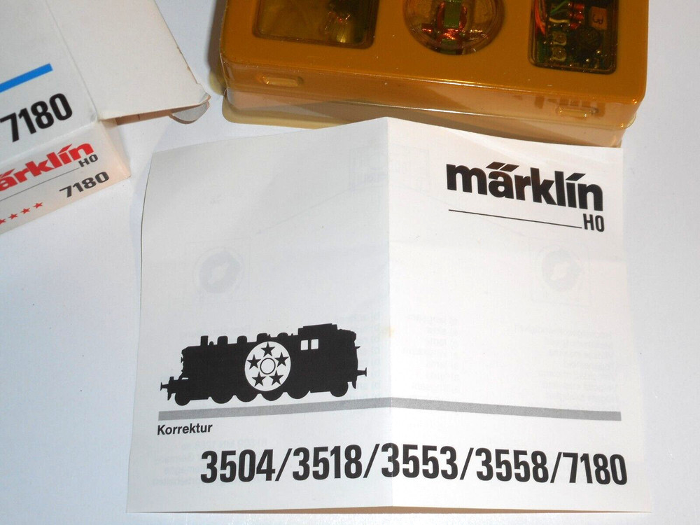 Marklin 7180 Conversion kit for High efficiency Motor. NEW. 3 rail AC. HO. Boxed