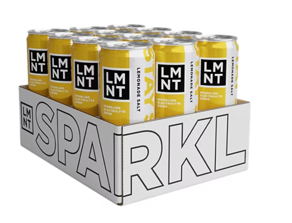 LMNT Sparkling Electrolyte Drink - Lemonade Salt | 12-Count