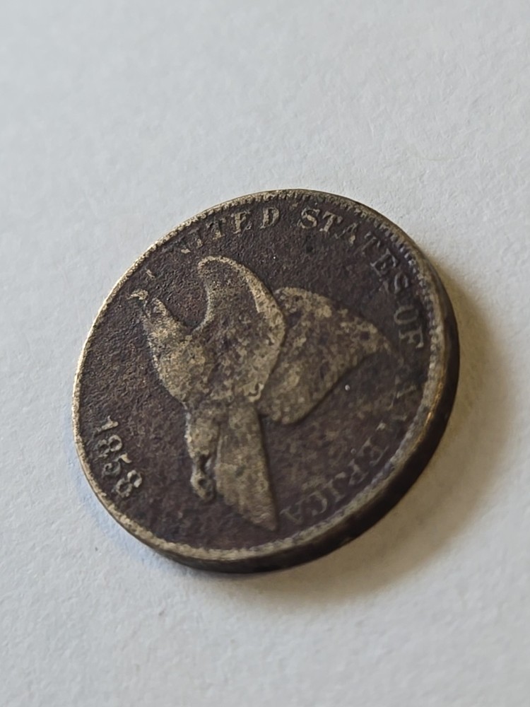 1858 Flying Eagle Cent- Large Letters, VG Details #1156