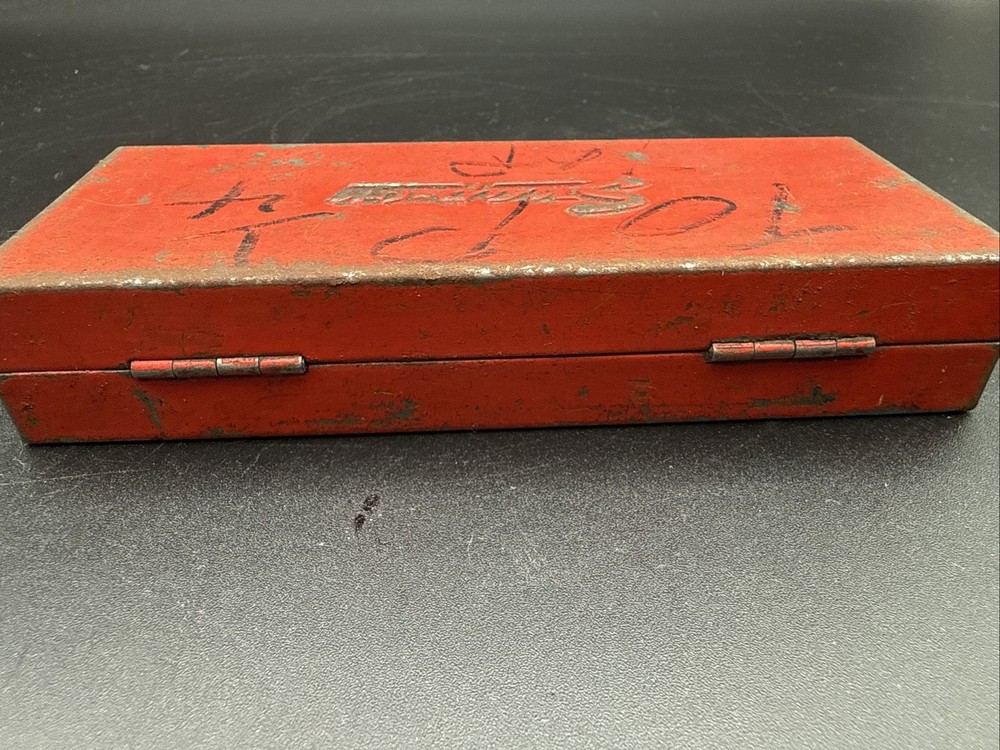 SNAP ON TOOLS KRA 222B Red Metal Tool Box 1/4" Drive - BOX ONLY date code 79