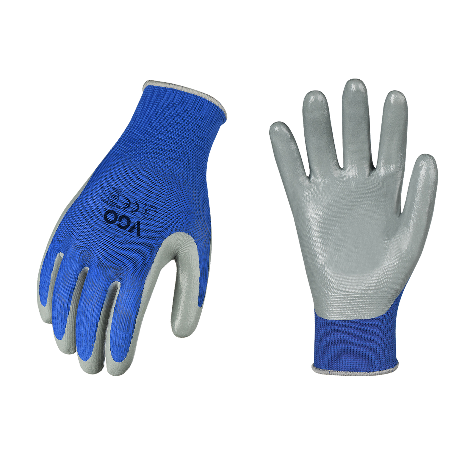 Vgo 1/3/5/10 Pairs Nitrile Coat Gardening Glove,Construction Work Gloves(NT2110)