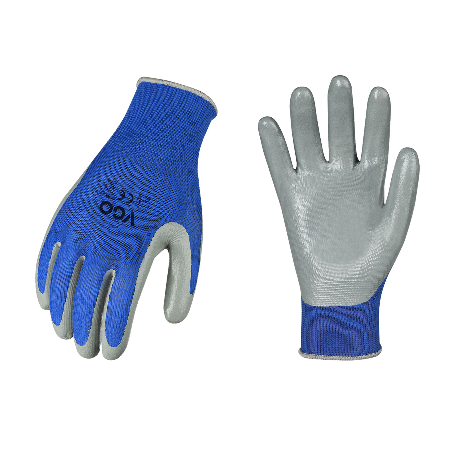 Vgo 3/5/10 Pairs Non-slip Nitrile Coated Work Gloves (NT2110)