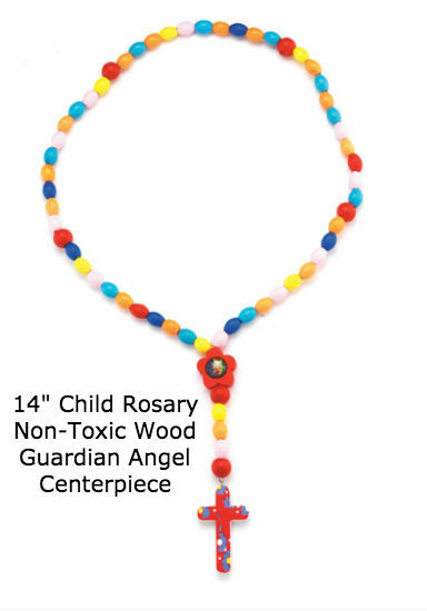 First Rosary Colorful Primary Colors, Non-Toxic 14", Guardian Angel Center