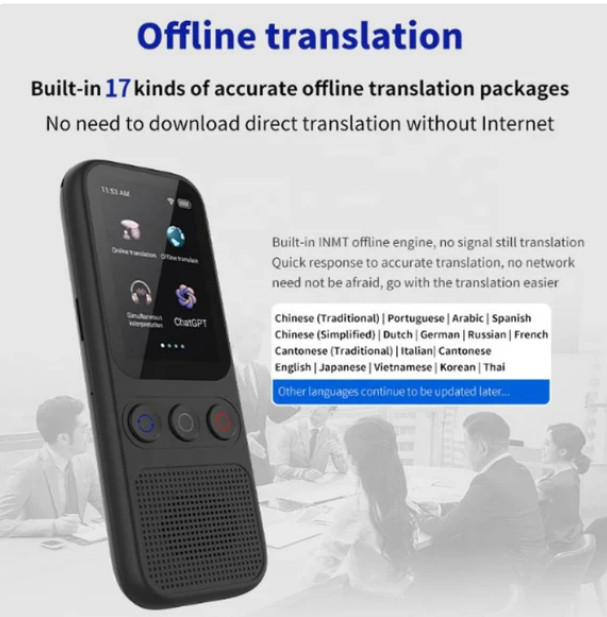 Language Translator Device, 138 Languages Supported, Instant Offline Language...